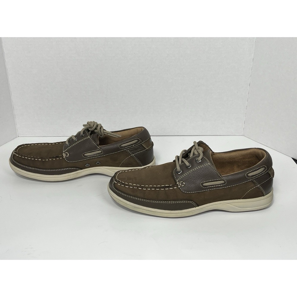 Men's Florsheim Lakeside Oxford Moc Toe 13157-200 Brown Nubuck Leather Sz 9‎ - Picture 5 of 9